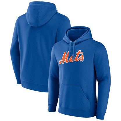 New York Mets Official Wordmark Pullover Hoodie - Royal