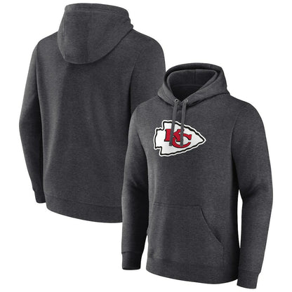 Kansas City Chiefs Primary Team Logo Fitted Pullover Hoodie - Charcoal online