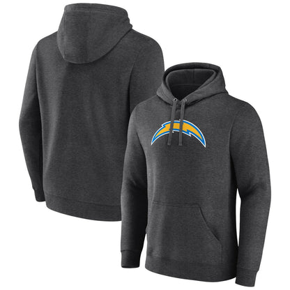Los Angeles Chargers Primary Team Logo Fitted Pullover Hoodie - Charcoal sale