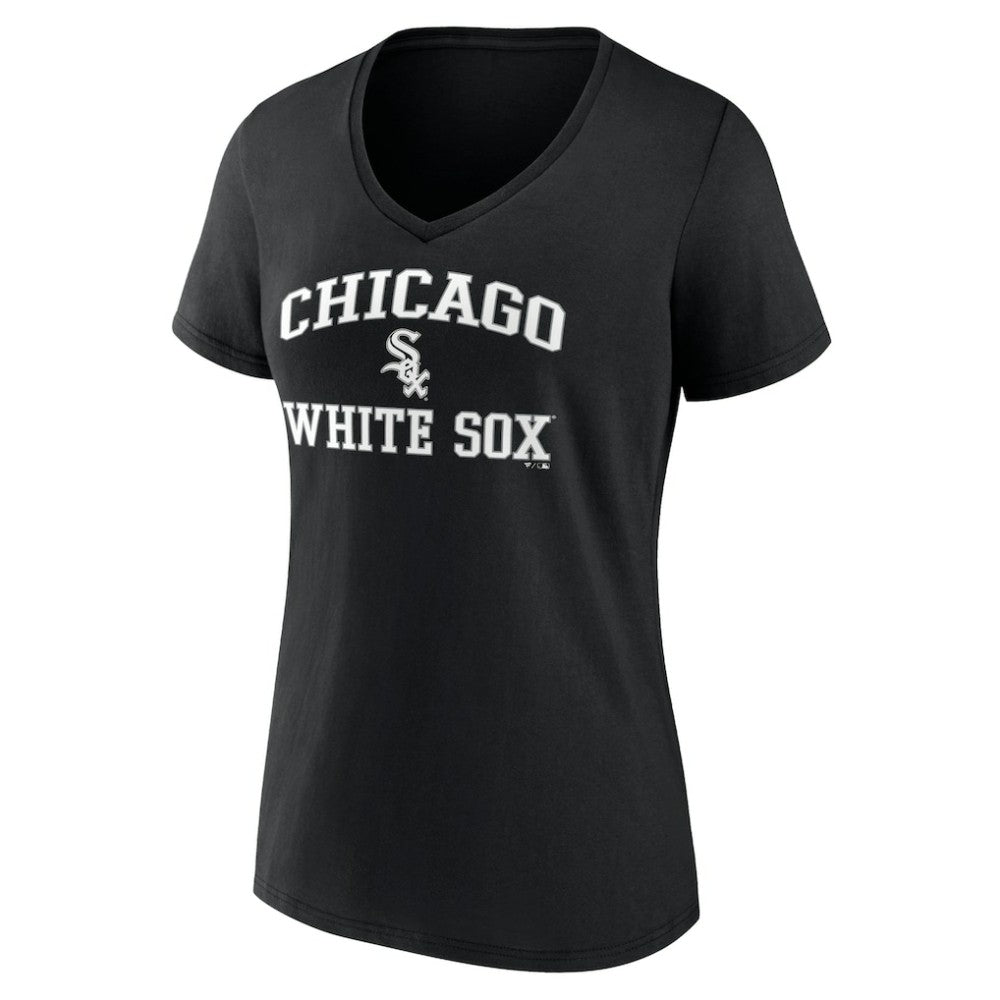 Chicago White Sox Women's Heart and Soul V-Neck T-Shirt - Black