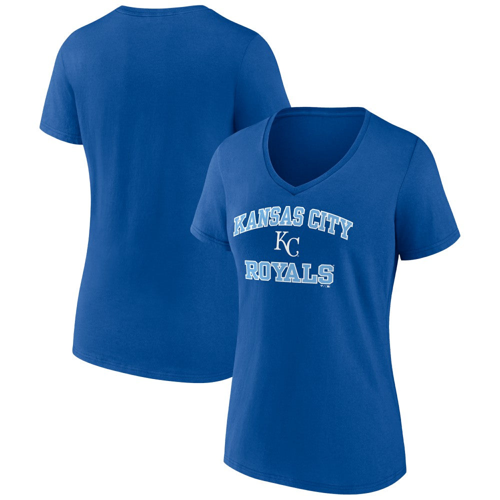 Kansas City Royals Women's Heart and Soul V-Neck T-Shirt - Royal