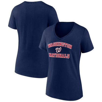 Washington Nationals Women's Heart and Soul T-Shirt - Navy
