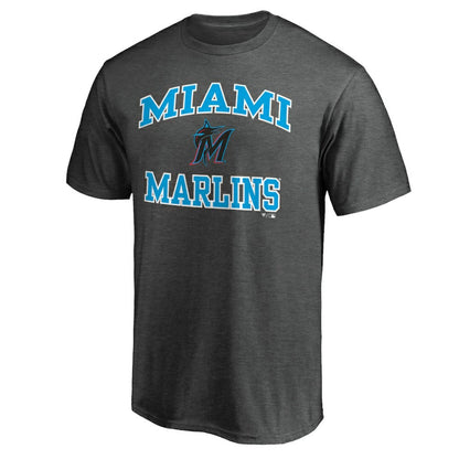 Miami Marlins Heart and Soul T-Shirt - Charcoal