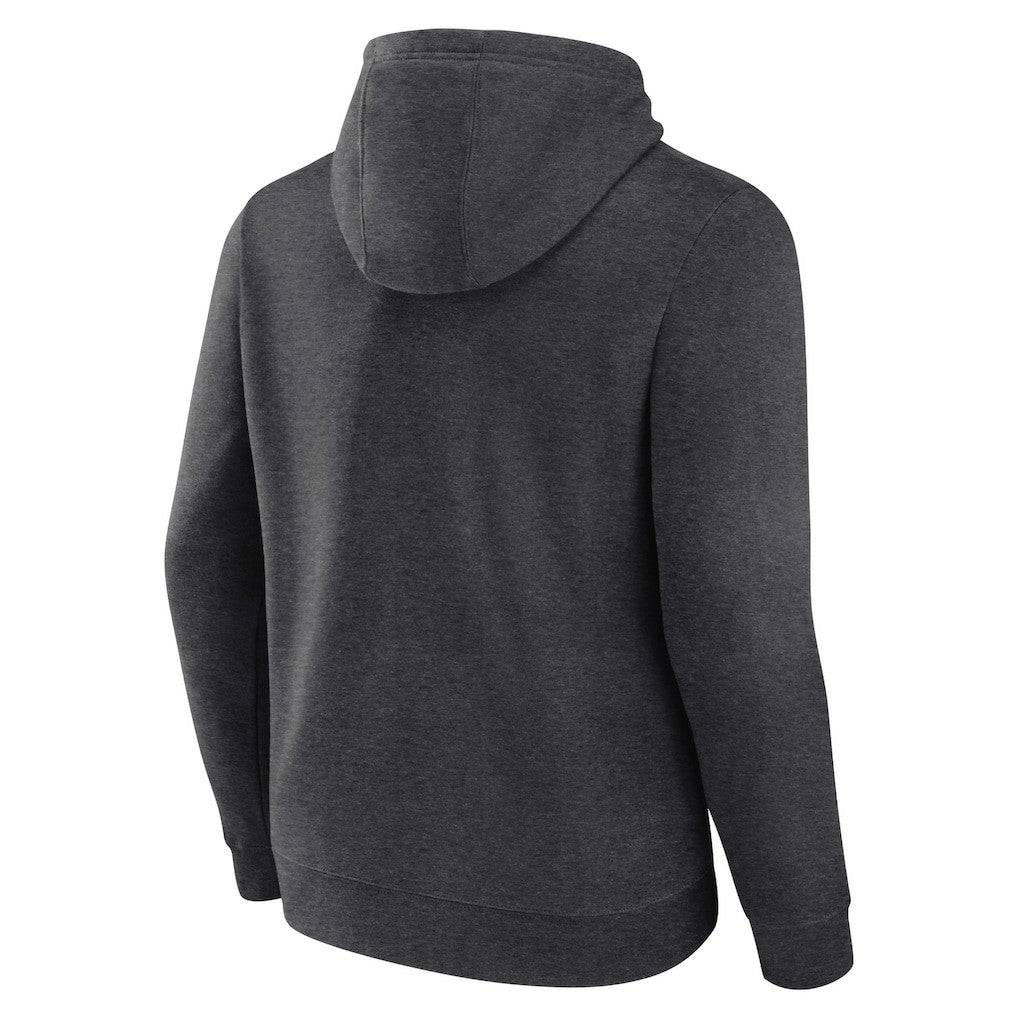 Kansas City Chiefs Logo Team Lockup Fitted Pullover Hoodie - Charcoal cheap