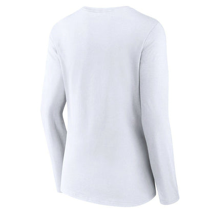 Indianapolis Colts Women's Logo Team Lockup Long Sleeve V-Neck T-Shirt - White sale
