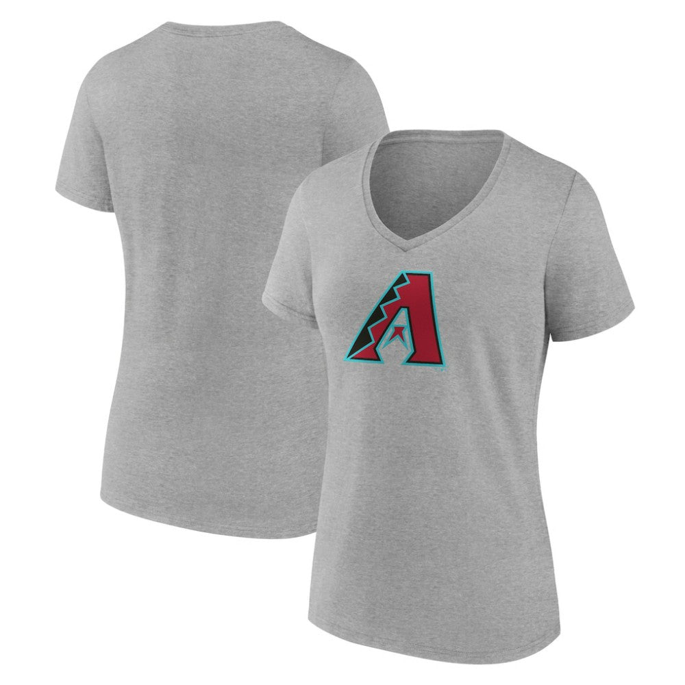 Arizona Diamondbacks Women's Official Logo V-Neck T-Shirt - Gray