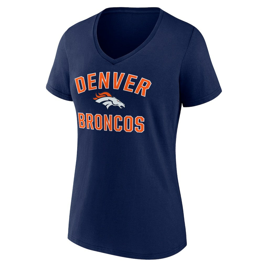 Denver Broncos Women's Victory Arch Team V-Neck T-Shirt - Navy for sale