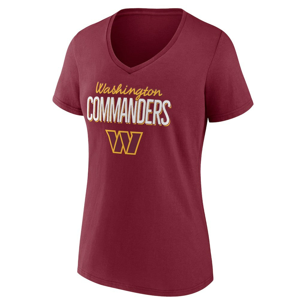 Washington Commanders Women's Nostalgia V-Neck T-Shirt - Burgundy outlet