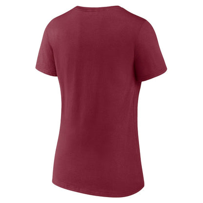 Washington Commanders Women's Nostalgia V-Neck T-Shirt - Burgundy outlet