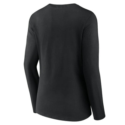 Arizona Diamondbacks Women's Live For It Long Sleeve Long Sleeve V-Neck T-Shirt - Black