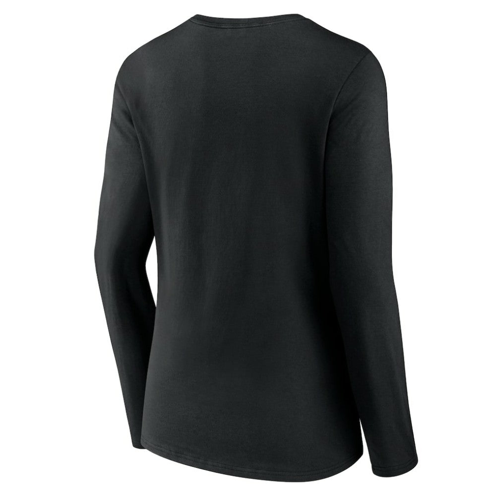 Chicago White Sox Women's Live For It Long Sleeve Long Sleeve V-Neck T-Shirt - Black