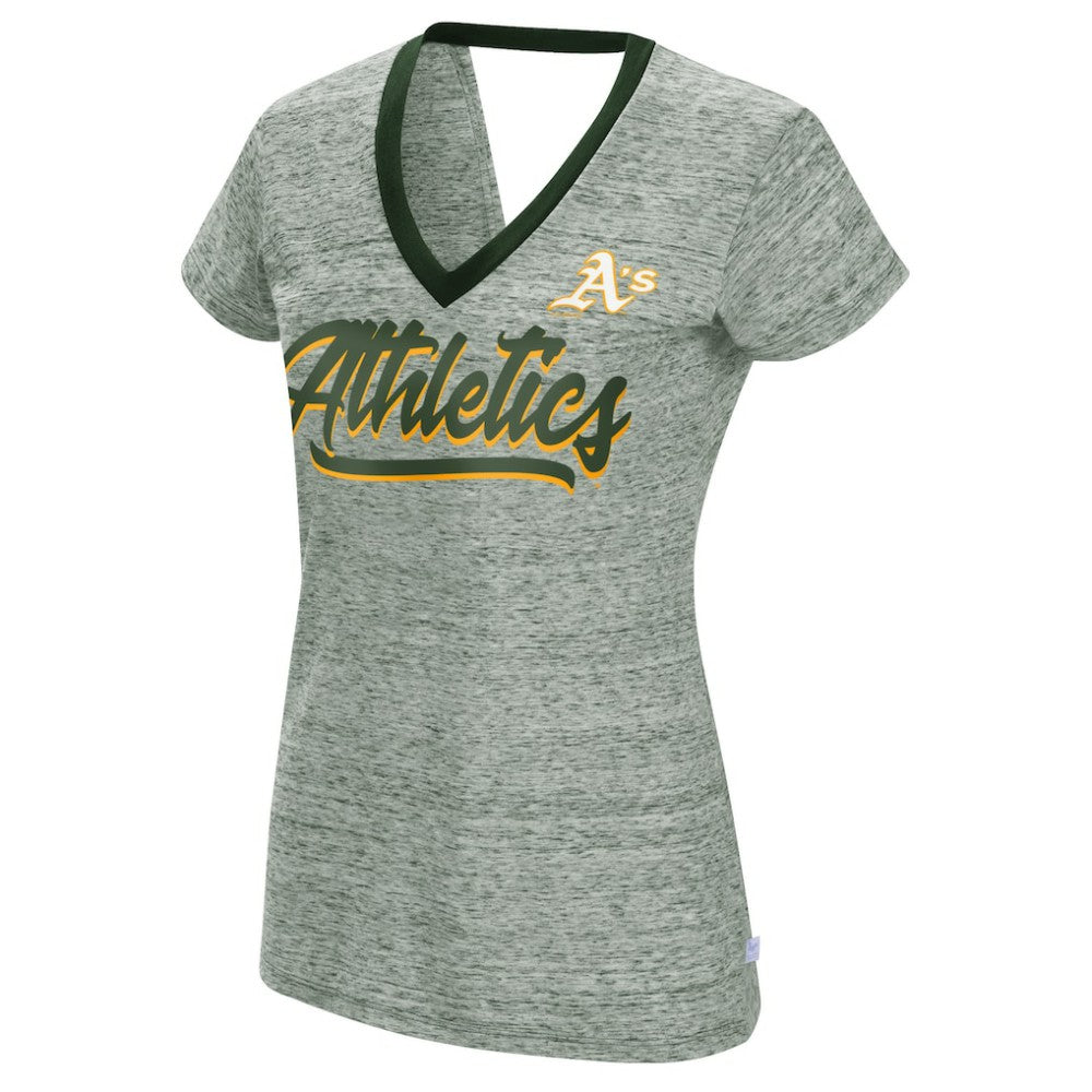 Athletics Touch Women's Halftime Back Wrap Top V-Neck T-Shirt - Green