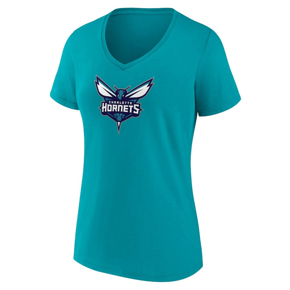 Charlotte Hornets Women's Logo V-Neck T-Shirt - Aqua online