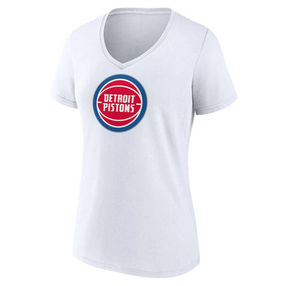 Detroit Pistons Women's Logo V-Neck T-Shirt sale - White outlet