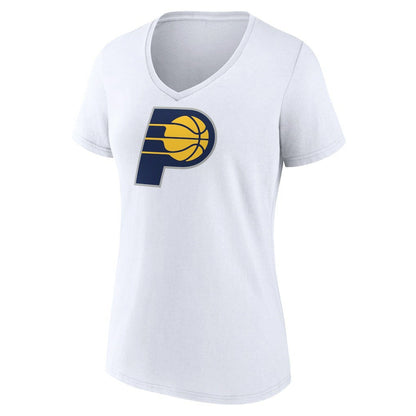 Indiana Pacers Women's Logo V-Neck T-Shirt - White sale
