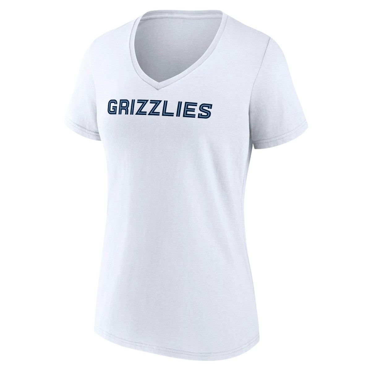 Memphis Grizzlies Women's Wordmark V-Neck T-Shirt - White cheap