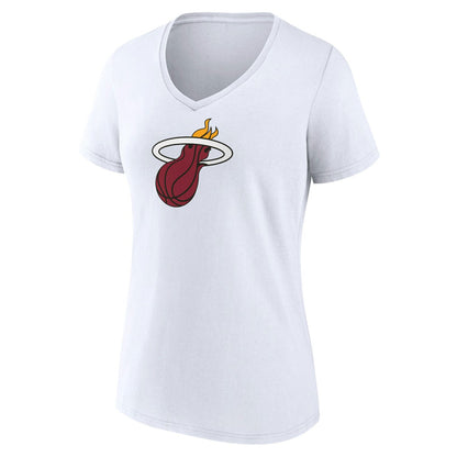 Miami Heat Women's Logo V-Neck T-Shirt - White shop