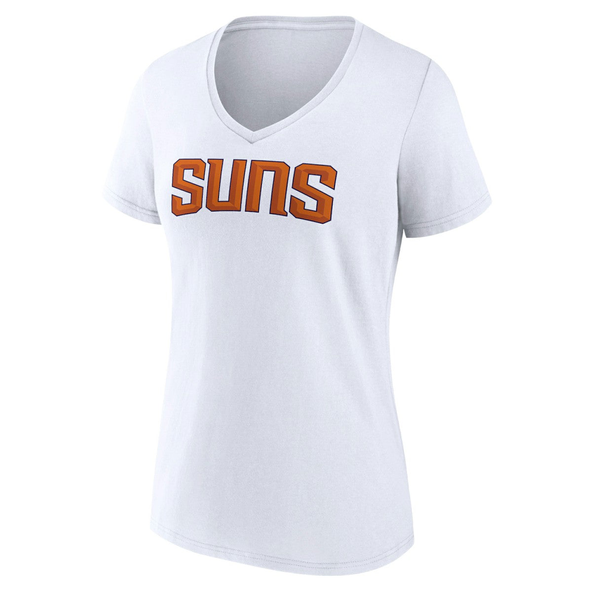 Phoenix Suns Women's Wordmark V-Neck T-Shirt - White cheap