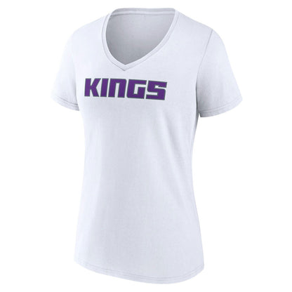 Sacramento Kings Women's Wordmark V-Neck T-Shirt - White online