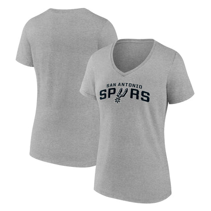 San Antonio Spurs Women's Wordmark V-Neck T-Shirt - Gray sale