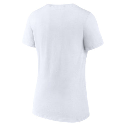 Toronto Raptors Women's Primary Logo V-Neck T-Shirt - White discount