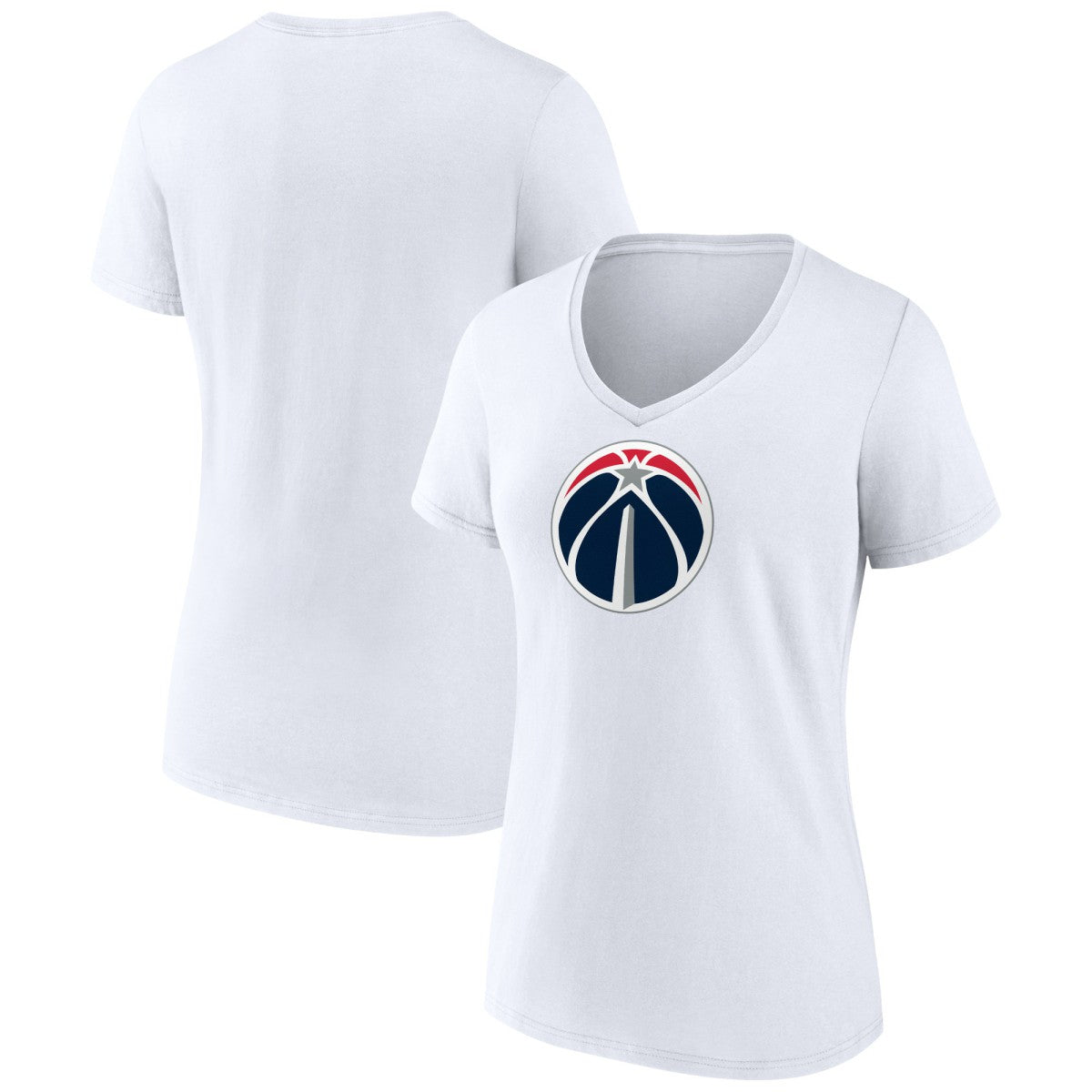 Washington Wizards Women's Primary Logo V-Neck T-Shirt - White sale