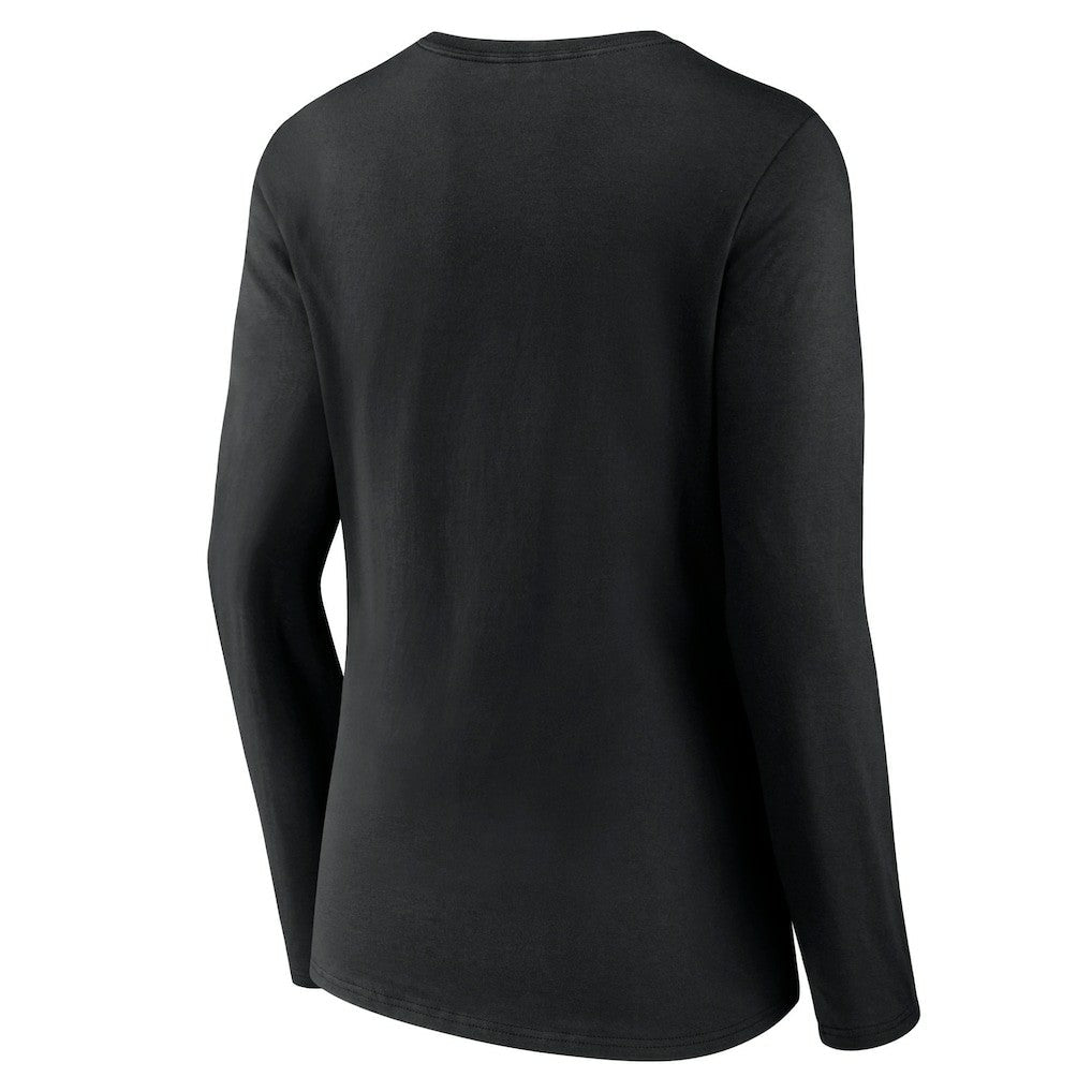 Atlanta Hawks Women's Logo Long Sleeve V-Neck T-Shirt - Black outlet