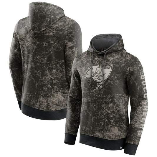 Tampa Bay Buccaneers Blackout Tonal Pullover Hoodie - Black/Gray for sale