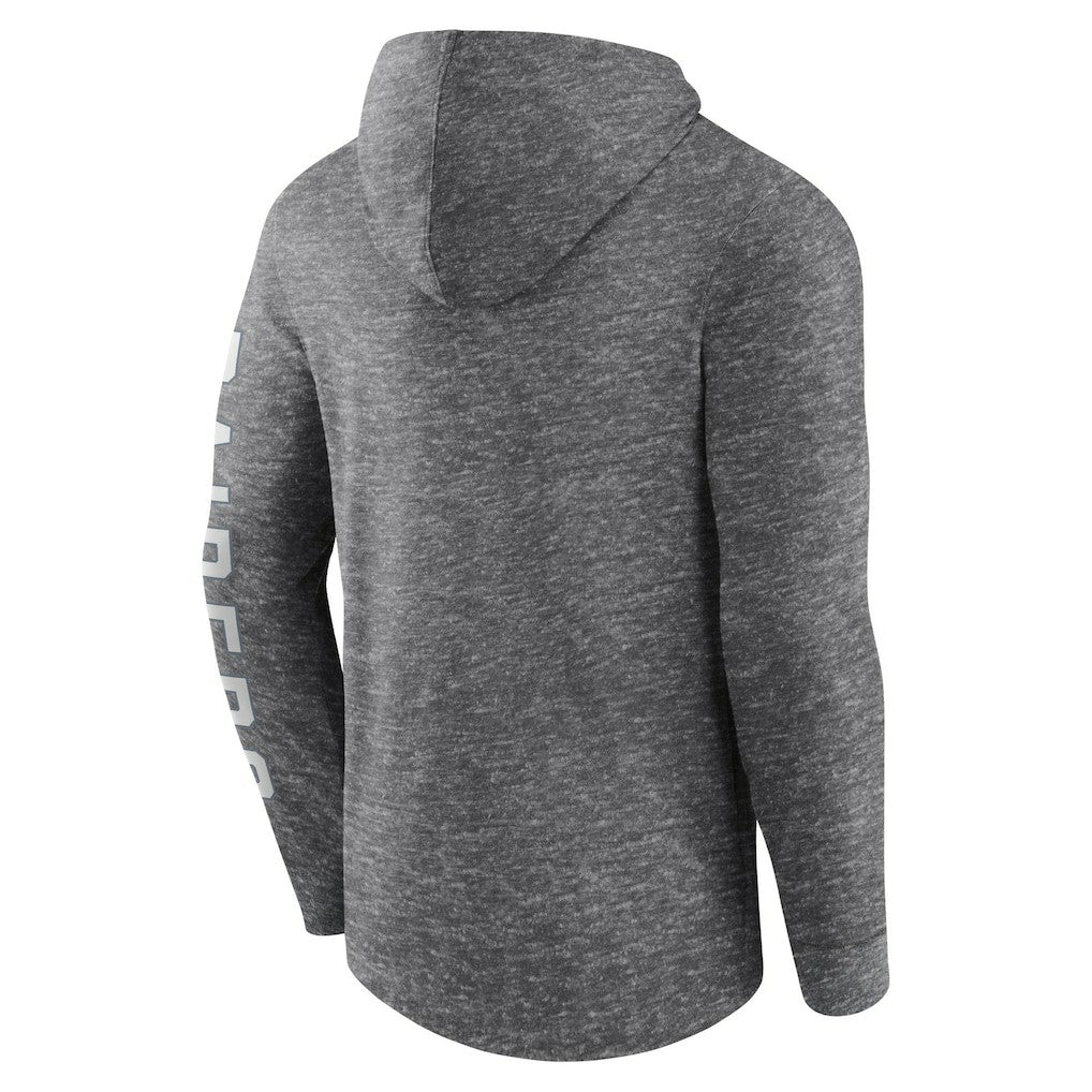 Las Vegas Raiders Pill Stack Long Sleeve Hoodie T-Shirt - Heather Charcoal outlet
