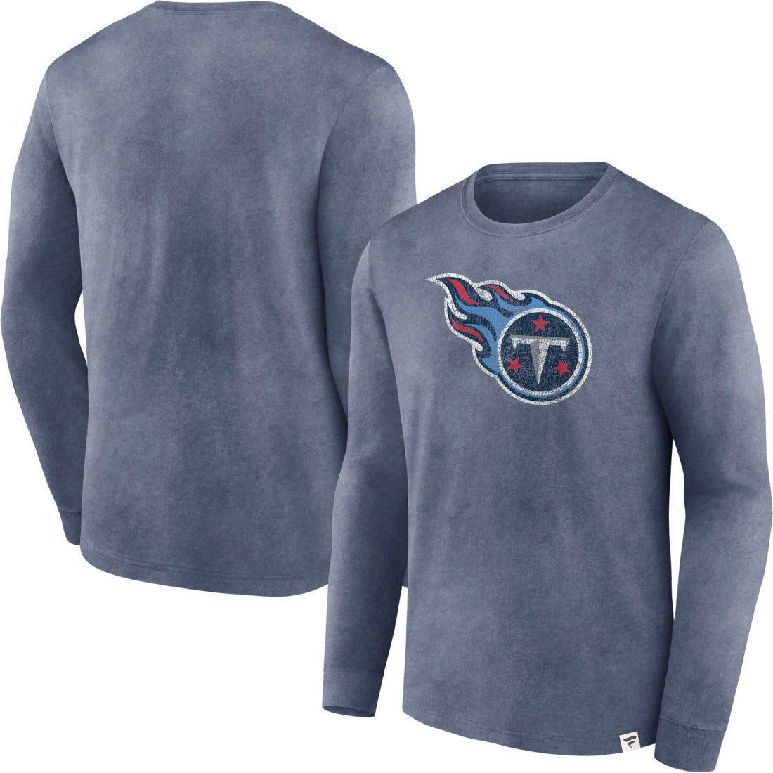 Tennessee Titans Washed Primary Long Sleeve T-Shirt - Heather Navy for sale