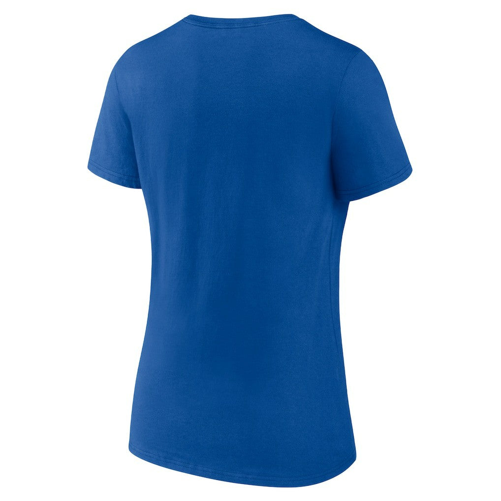 Philadelphia 76ers Women's Wordmark V-Neck T-Shirt - Royal for sale