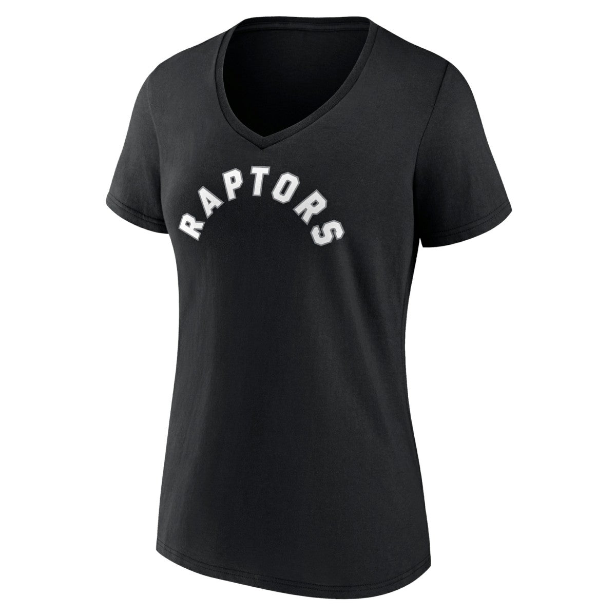 Toronto Raptors Women's Wordmark V-Neck T-Shirt - Black on sale