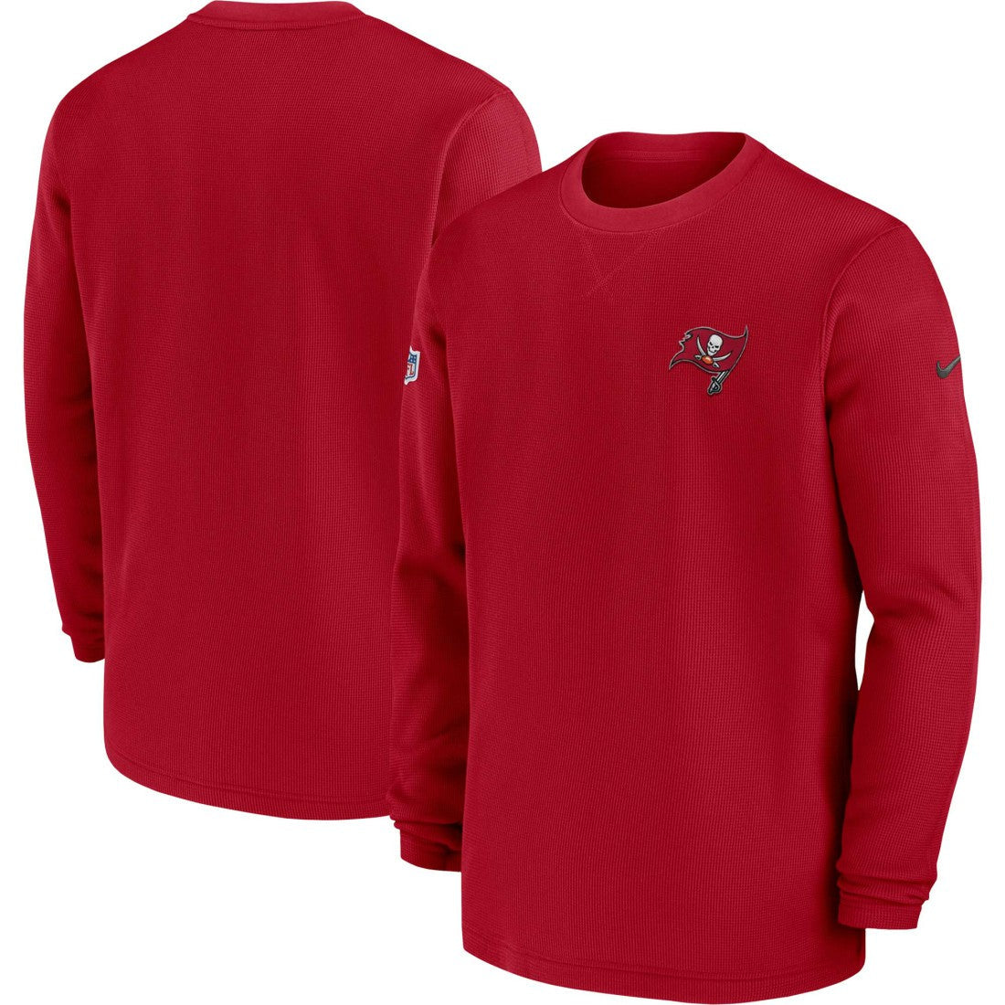 Tampa Bay Buccaneers 2023 Sideline Throwback Heavy Brushed Waffle Long Sleeve Top - Red | Nike cheap