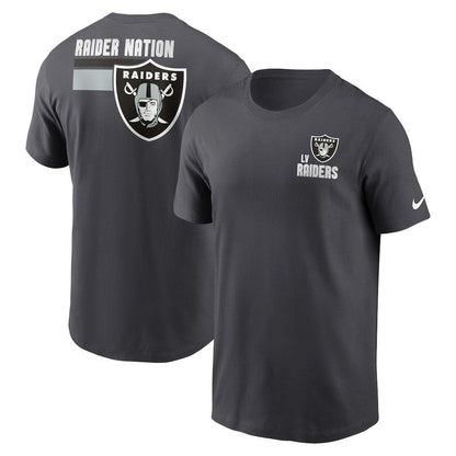 Las Vegas Raiders Blitz Essential T-Shirt - Anthracite | Nike outlet