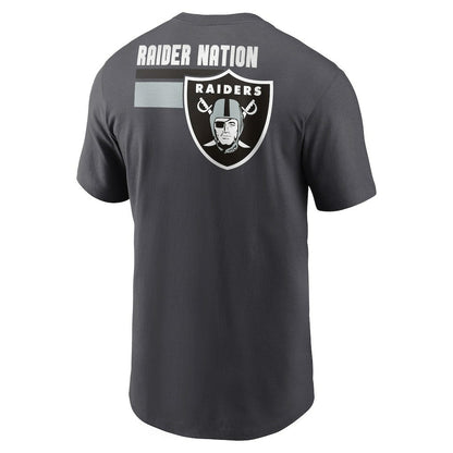 Las Vegas Raiders Blitz Essential T-Shirt - Anthracite | Nike outlet