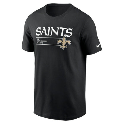 New Orleans Saints Division Essential T-Shirt - Black | Nike outlet