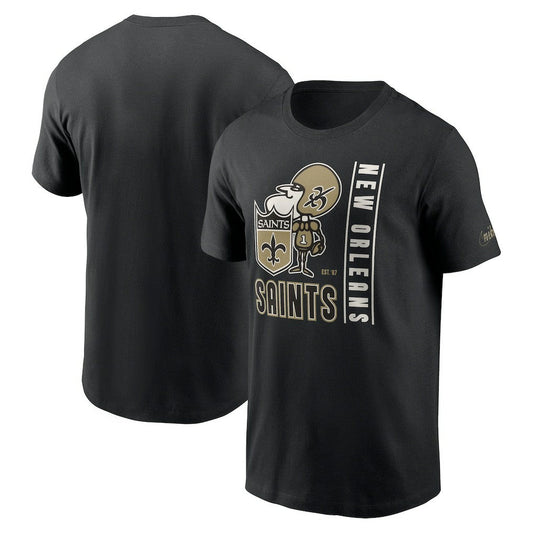 New Orleans Saints Lockup Essential T-Shirt - Black | Nike sale