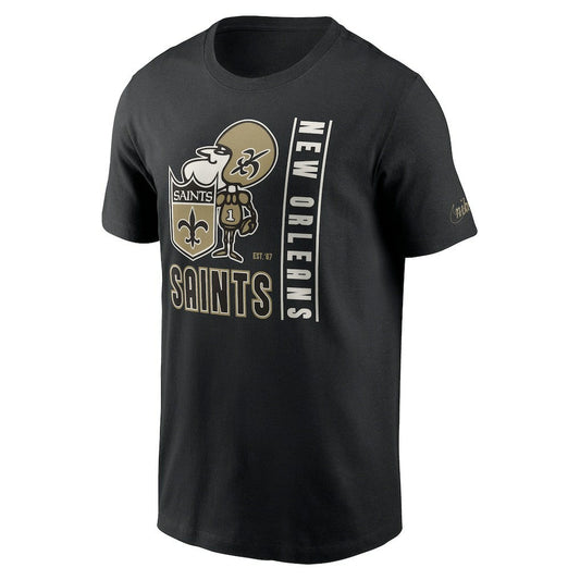 New Orleans Saints Lockup Essential T-Shirt - Black | Nike sale