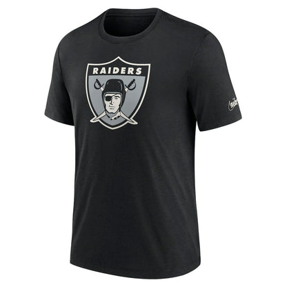 Las Vegas Raiders Rewind Logo Tri-Blend T-Shirt - Black | Nike online