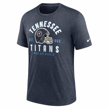 Tennessee Titans Helmet Tri-Blend T-Shirt - Heather Navy | Nike sale