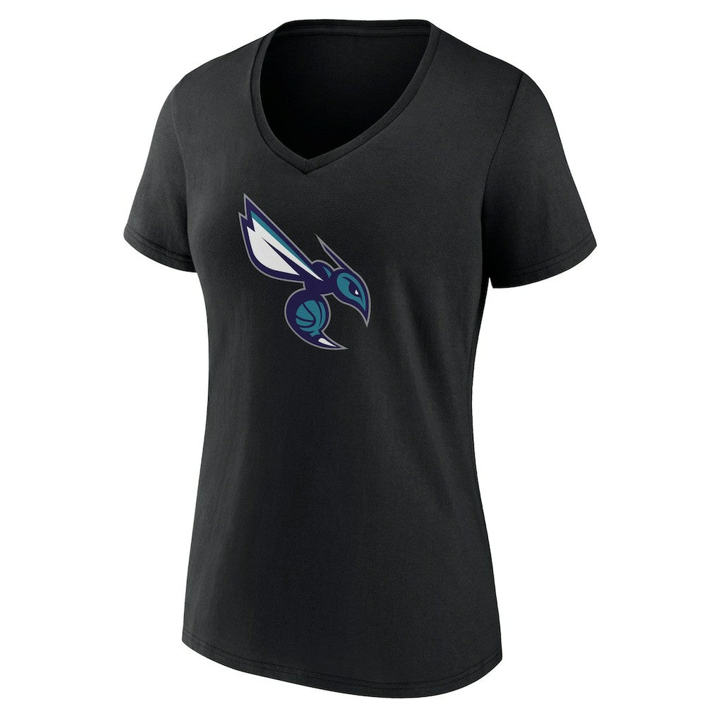 Charlotte Hornets Women's Alternate Logo V-Neck T-Shirt - Black cheap