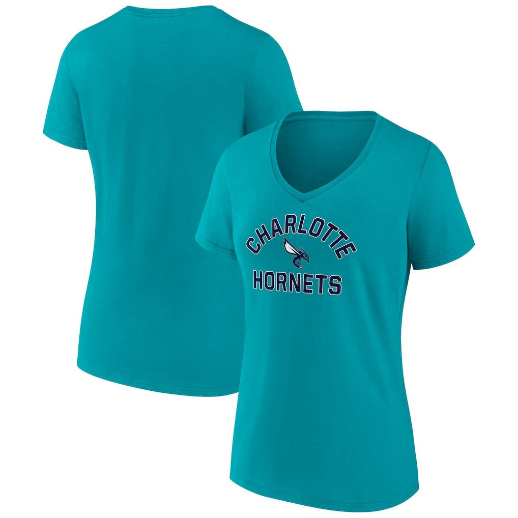 Charlotte Hornets Women's Overtime Team V-Neck T-Shirt - Aqua for sale