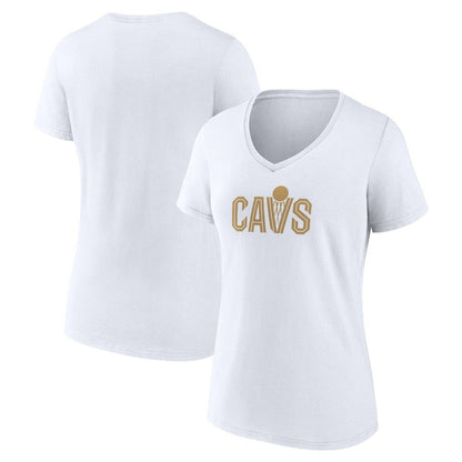 Cleveland Cavaliers Women's Wordmark V-Neck T-Shirt sale - White online