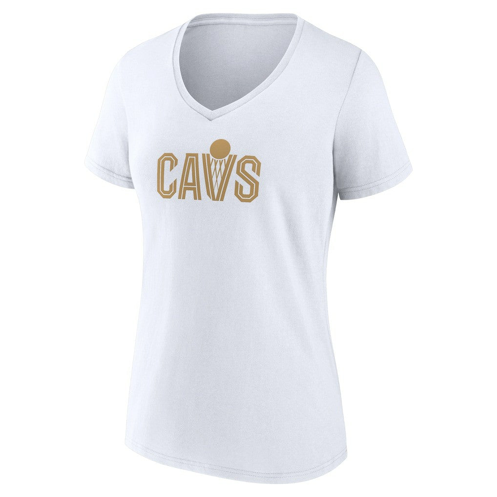 Cleveland Cavaliers Women's Wordmark V-Neck T-Shirt sale - White online