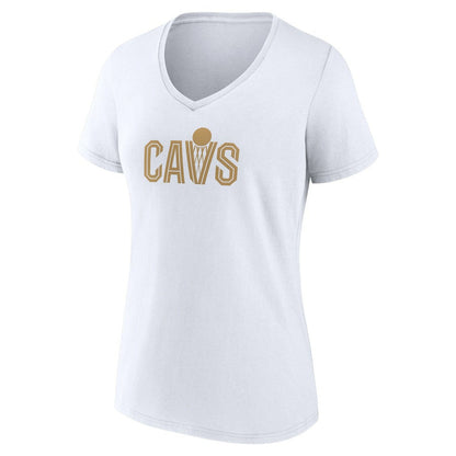 Cleveland Cavaliers Women's Wordmark V-Neck T-Shirt sale - White online