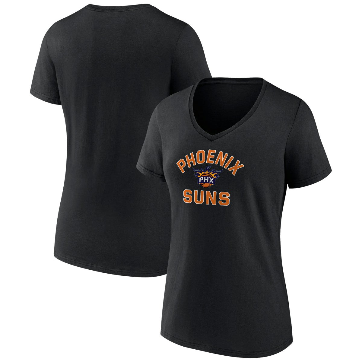 Phoenix Suns Women's Overtime Team V-Neck T-Shirt - Black on sale