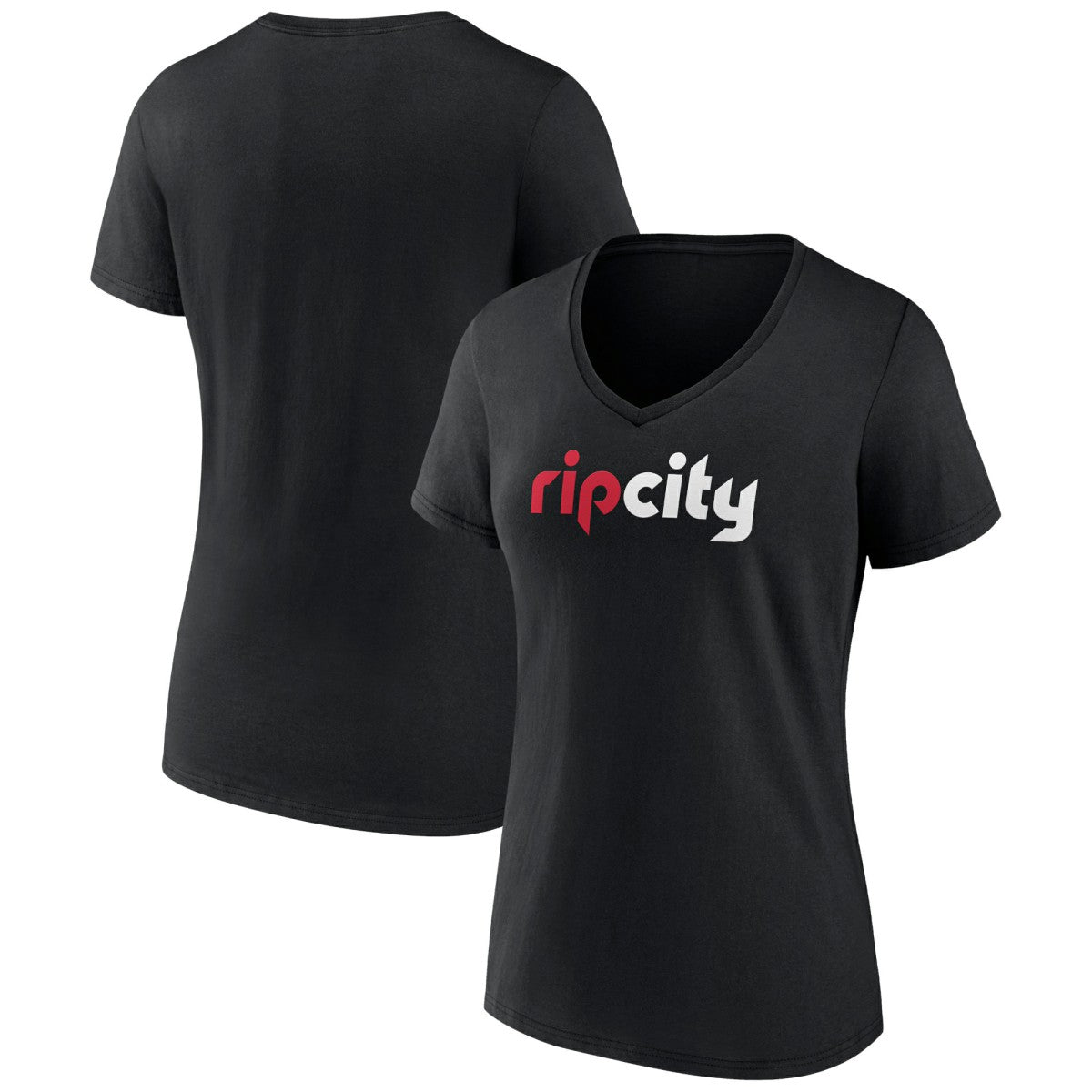 Portland Trail Blazers Women's Alternate Logo V-Neck T-Shirt - Black cheap