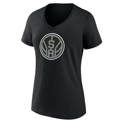 San Antonio Spurs Women's Alternate Logo V-Neck T-Shirt - Black discount
