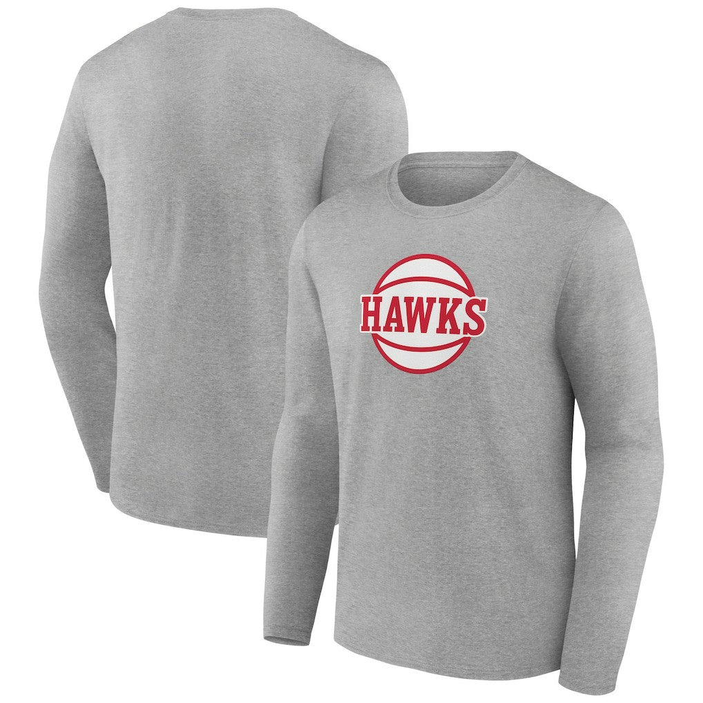 Atlanta Hawks Alternate Logo Long Sleeve T-Shirt - Gray cheap