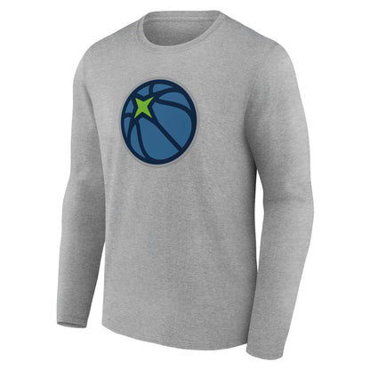 Minnesota Timberwolves Alternate Logo Long Sleeve T-Shirt - Gray for sale